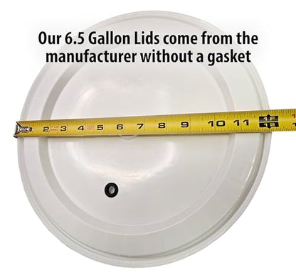 6.5 Gallon Plastic Drilled and Grommeted Lid Fits 6.5 Gallon Fermenters