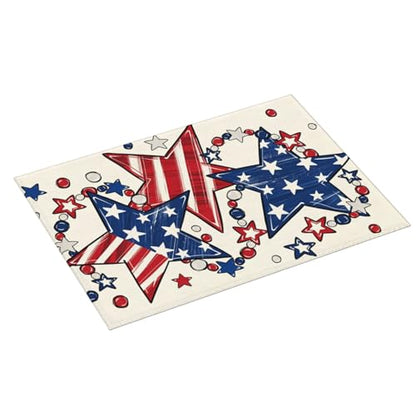 American Flag Stars And Stripes Microfiber Dish Drying Mat 18x24 Inch - Absorbent Non-Slip & Quick Dry Kitchen Counter Dish Drainer Pad, Rustic Farmhouse Style - color: American Flag Stars And Stripes