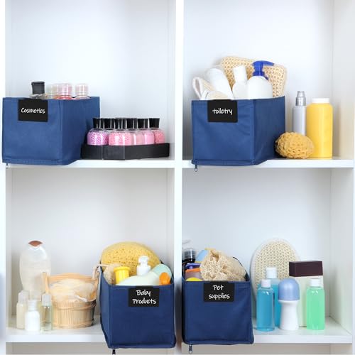 Mr. Pen - 바구니 라벨 클립 온 세트, 32개 | 30개의 탈착식 빈 라벨 바구니 태그, 보관용 흰색 분필 마커 2개 포함 - color: 블랙., size: 32 pcs