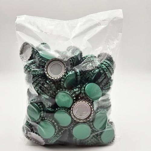 FastRack 288 Oxygen Absorbing Beer Bottle Caps | 26mm Pry-Off Green Standard Homebrew Bottle Tops for Glass Bottles | PVC-Free Beer Crown Caps for Bottling - color: Green