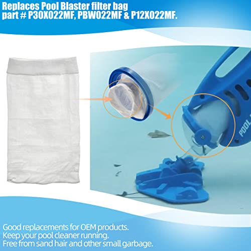 (20 Pack) Pool Micro Filter Mesh Bags for Pool Blaster Water Tech Catfish Ultra Vacuum Sand & Silt Cleaner Filter
