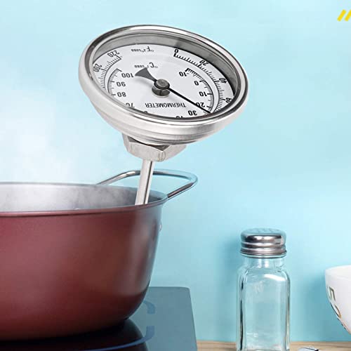 Fry Thermometer 1/2 NPT Thread Stainless Steel Dial Thermometer Homebrew Thermometer 0220/10100