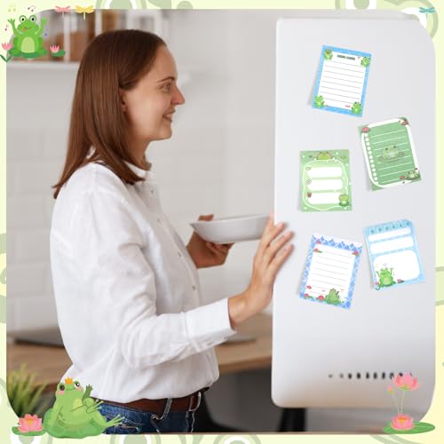 Chiisong 12 Pack Frog Sticky Notes Gifts Cute Frog Sticky Notes 3x4 Inch Cartoon Funny Self Stick Notepads Novelty Animals Post Pads Favors for Women Men Office Supplies Home Christmas Small Gifts - style: Frog