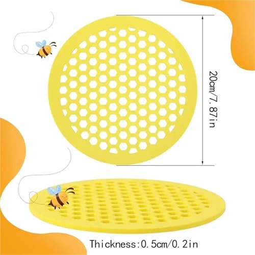 12pcs Floating Bee Island Watering Feeder Station Honeycomb Tray for Outdoor Garden Thirsty Pollinators Drinker
