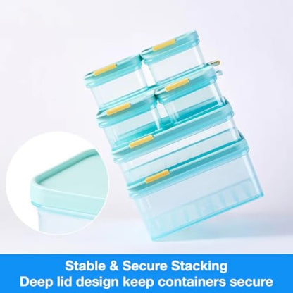 LocknLock Freezer Fit Plastic Freezer Containers | Airtight Stackable Food Storage for Meal Prep | Microwave & Dishwasher Safe | BPA Free Freezer Container with Lid, 2.2L - size: 2200ml