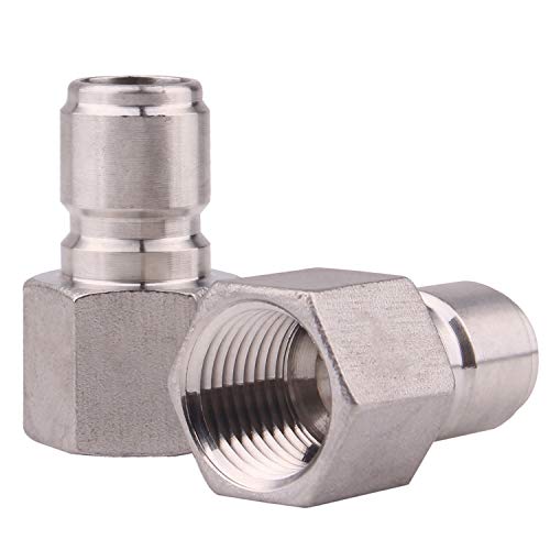 DERNORD Stainless Steel Female Quick Disconnect FPT 1/2" Homebrewing Connector Sanitary Fitting Pack of 2 - size: Male
