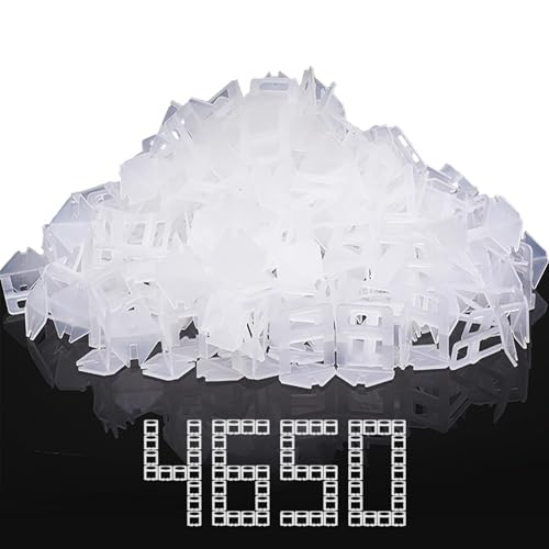Tile Leveling System Clips - DIY Tiles Leveler Spacers - Tile Leveling System for Professional Ceramic Tile and Stone Installation (1/32 Inch*4650 Piece) - size: 1/32 Inch*4650 Piece