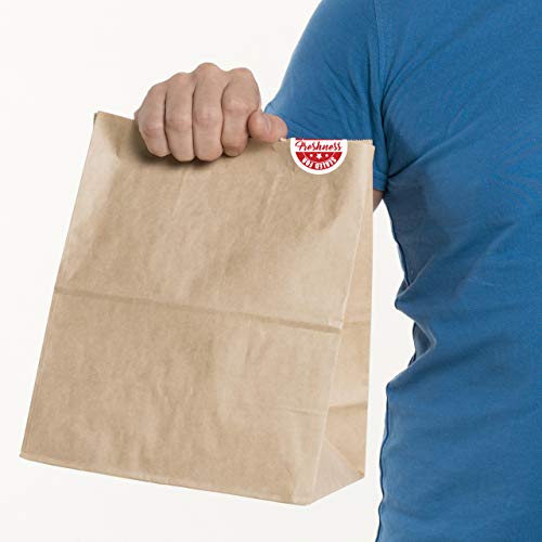 Food Delivery Tamper Evident Sealed for Freshness Labels - 500 Adhesive Stickers for Safe Food delivery (2" Circles) - size: Circles 2" - 500 Pack