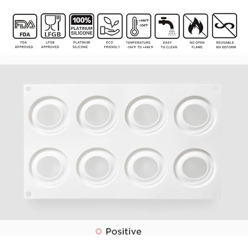 OCPO KITCHEN Apple Silicone Mold for Baking Mousse Cake Dessert Pastry Chocolate Fruit Pudding Jelly Ice Cream Christmas Cake Decoration Mold, Non-Stick and Easy Release, Apple Shape (8-Cavity) - style: Apple (8-Cavity)