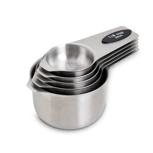 Mrs. Anderson’s Baking Magnetic Measuring Cups, 18/8 Stainless Steel, 5-Piece Set - size: 5-Piece Set, Magnetic