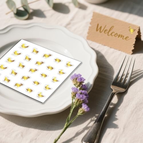500Pcs Food Choice Stickers Gold Menu Stickers Chicken Sheep Cow Pork Duck Pattern 0.8 Inch Golden Wedding Meals Indicator Decals Plastic Waterproof Labels for Place Cards Party Supplies - color: Gold-1