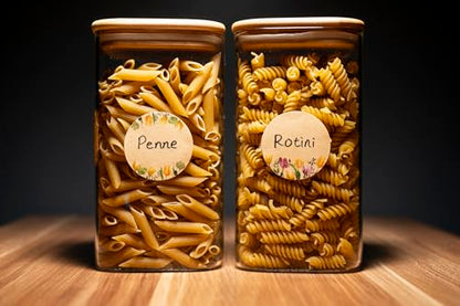 MONEST (500pc/Roll) 2" Stickers for Jars and Lids | Pantry, Mason Jar, Canning, Spice, and Bottle Labels (Yellow Tulip 2") - color: Yellow Tulip 2"