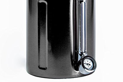 GrowlerWerks uKeg Carbonated Growler, 64 oz, Black Chrome - color: Black Chrome, size: 64 Ounces