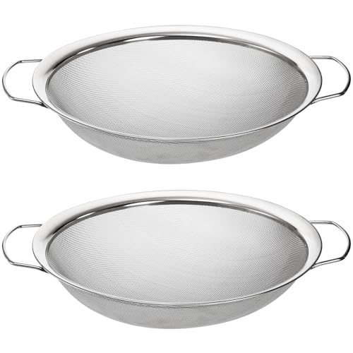 Jucoan 2 Pack Fine Mesh Paint Strainer, 11.5 Inch Stainless Steel 60 Mesh Paint Filter Fit 5 Gallon Bucket