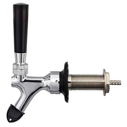 Onebom Beer Draft Faucet with 3`` Shank Kit & Tap Brush, Connect 3/16`` ID Tubing, Chrome Plated No Leaks for Fridge,Keg (3'' Shank) - color: 3'' Shank