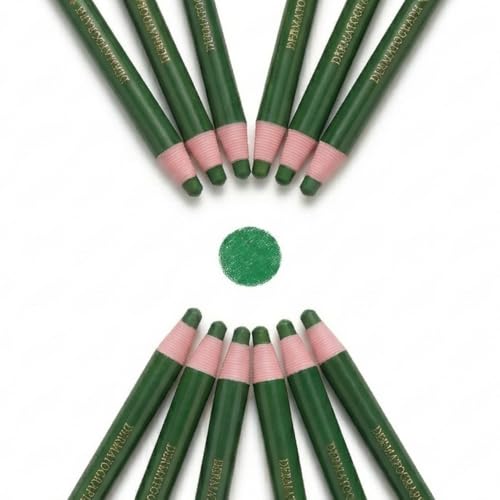 12-Pack China Markers Grease Pencils - Professional Peel-Off Wax Pencils for Marking on Glass, Metal, Wood, and Plastic (Green 12) - color: Green 12