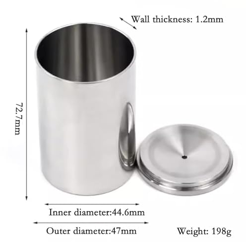 Paint Density Specific Gravity Cup, Stainless Steel Paint Coating Density Specific Gravity Cup Densimeter Liquid Pycnometer for Paintwork,Emulsion.(100ml) - color: 100ml