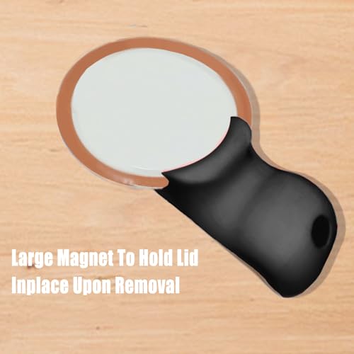 Mason Jar Opener Canning Tool,Canning Jar Opener, Releases Vacuum Seal on Wide Mouth and Regular Mouth Lids,Magnetic Jar Lid Lifter for Canning. Pickling and Home Food Storage (black) - color: Black