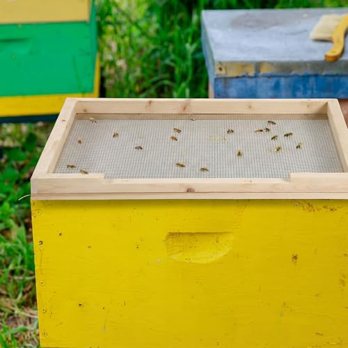 CroBlissful Beehive Inner Cover 10 Frame Ventilated Inner Cover Langstroth Style Beehive Insulation Bee Hive Wooden Vented Beekeeping Tool Supplies Starter for Beginners Beekeepers (4 Pcs)