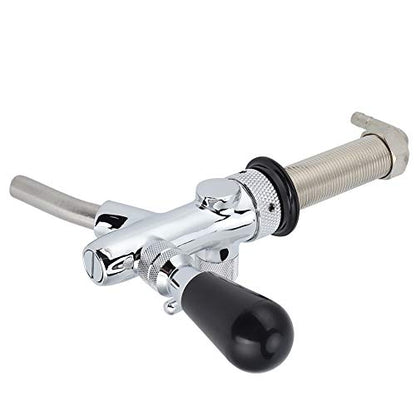 Beer Faucet Beer Tap Adjustable Draft Faucet G5/8in Thread Long Shank Keg Control Switch Stainless Steel Brass for Home Brewing Keg Party Restaurant Dispenser