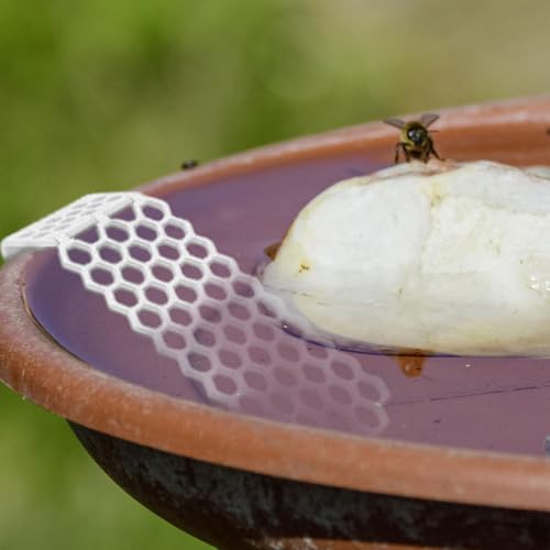 Bee Watering Station for Garden - Beehive-Shaped Floating Feeder - Bee Drinking Station - for Pool Courtyard Garden Pond Patio Lawn Porch Pathway Balcony - color: White