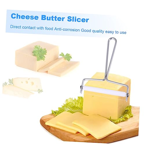 Cabilock 6 Pcs Butter Scraper Steel Cheese Scraper Wire Cheese Cutter Butter Churner Cream Knife Wire Cutters Food Scraper Cheese Slicer Wire Cheese Wire Cheese It Bread Making Tool Silver - color: Silverx3pcs, size: 14.5X10.5 CMx3pcs