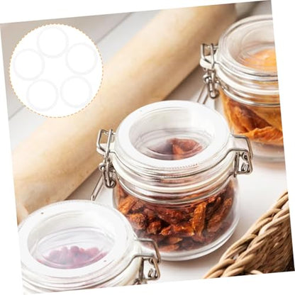 60pcs Wide Mouth Silicone Sealing Leakproof Gaskets for Jars Food Storage and Fermentation Compatible Jars Multi-sized Easy to Install