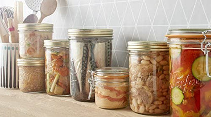 Le Parfait Familia Wiss 32oz (1L) Extra Wide Mouth (110mm) Glass Canning Jar – 1PK Made in France, Airtight 2-Piece Lid, Reusable Zero Waste & Eco-Friendly for Kitchen Storage & Meal Prep - color: 33oz (Single)