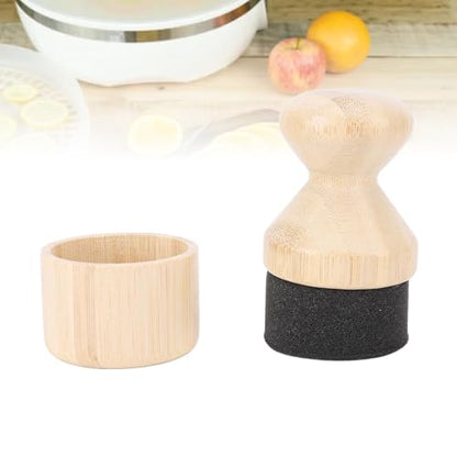 2 Pack Cutting Board Oil Wax Applicator, Food Grade Bamboos Applicator Scrub Brush Set for Wooden Cooking Utensils