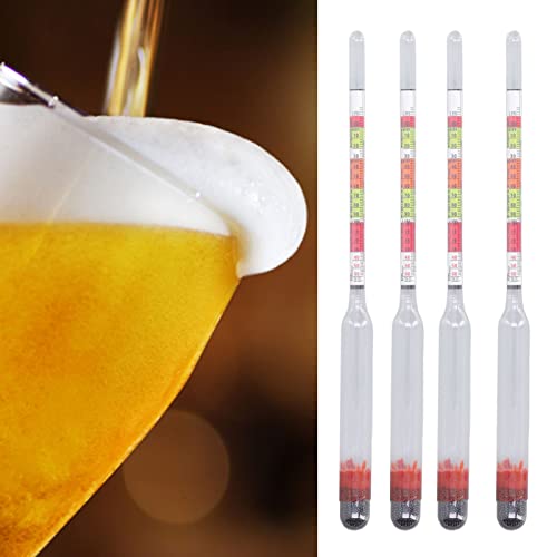 Hydrometer Wine Tester Beer Meter Triple Scale Glass Measuring Tool Kit for Home Brewing Office Restaurant 10Pcs Set