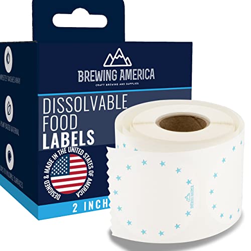 Dissolvable Food Labels for Canning, Pantry, Food Containers, and Mason Jar Food Prep Storage and Organization - Made in USA - Completely Washes Away -250 Labels - 2 Inch Round - color: Teal Round