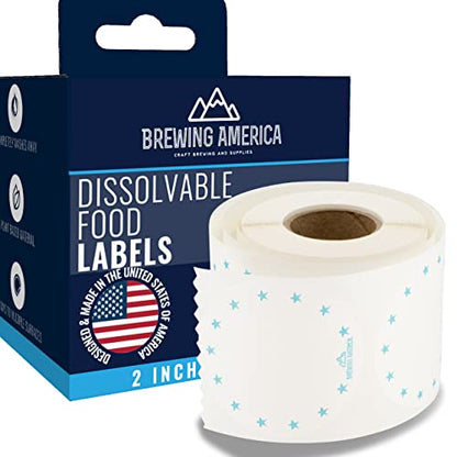 Dissolvable Food Labels for Canning, Pantry, Food Containers, and Mason Jar Food Prep Storage and Organization - Made in USA - Completely Washes Away -250 Labels - 2 Inch Round - color: Teal Round
