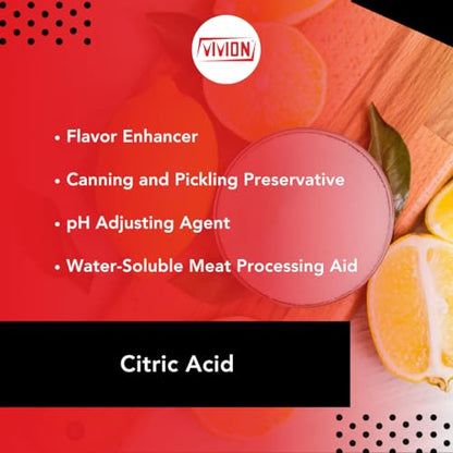 Citric Acid Fine Gran - 1 kg (2.2 lb) - Anhydrous Fine Granular - Natural Sour Salt Flavor Enhancer & Food Grade Preservative - Descaling Cleaning Concentrate - Skincare Bath Bomb Cosmetic Ingredient - size: 2.2 Pound (Pack of 1)