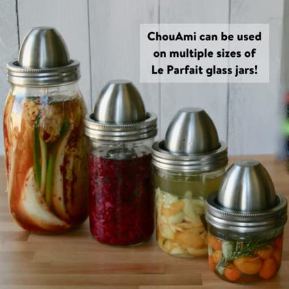Le Parfait Stainless Steel Fermenting Kit with 1L Glass Jar, 1 EA