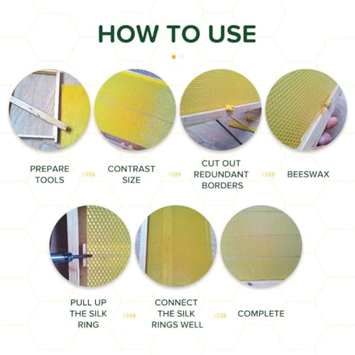 anso 10/30 Pcs Beeswax Sheets Honeycomb Foundation Wax Frames Beekeeping Honey Bee Hive 5.11inch X 3.54inch (30Pcs) - color: 30pcs