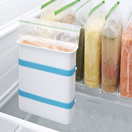 YouCopia FreezeUp Freezer Food Block Maker, Meal Prep Bag Container to Freeze Soup and Leftovers, 6-Cup Capacity (Pack of 6) - size: 6-Cup Capacity (Pack of 6), style: Food Block Maker