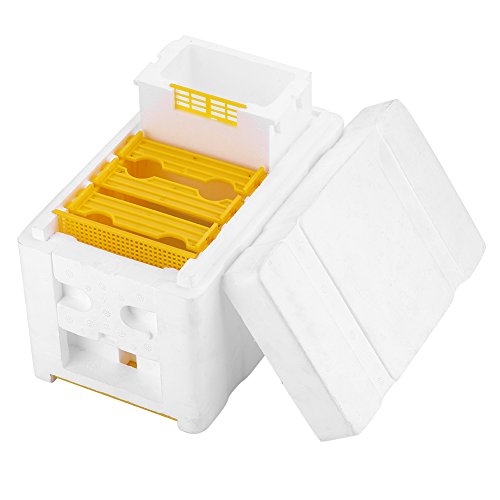 Bee Mating Hive Case Box, Beekeeping Queen Breeding Box with Water Feede, Rearing Beehive Harvest Beekeeping King Pollination Box, hive Beekeeper Supplies Reserve Tool
