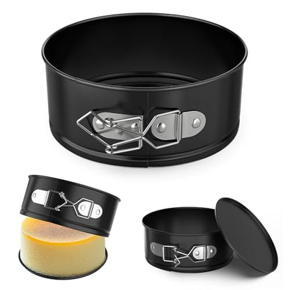 ZeroPone 4 Inch Mini Springform Pan, Non-stick Cheesecake Pan, Spring Form Pans for Baking, Springform Pans with Removable Bottom, Round Cake Pans, Small Cake Mold for Mini Cheesecake Pizza - size: 4 Inch