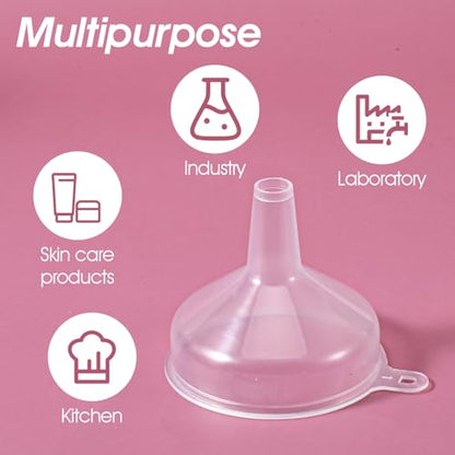 10 Pack Small Funnels Food Grade Mini Funnel Easily Transfer Liquids Granules Powders Plastic Funnels for Kitchen Use Filling Bottles Water Bottle Funnel Lotion Essential Oils