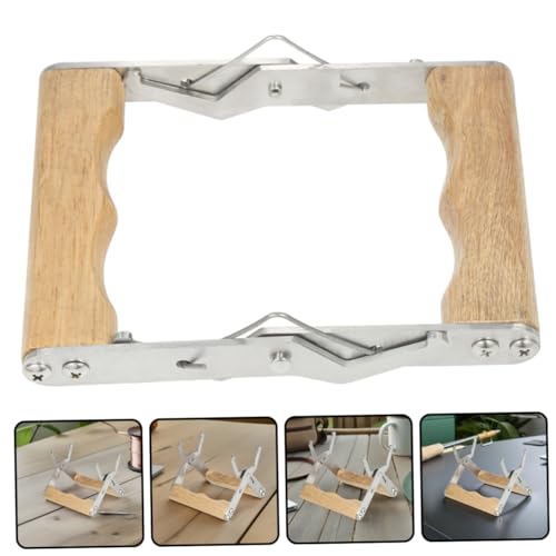 Hemoton 3pcs Beehive Frame Holder and Bee Frame Grip Tool with Wooden Handle for Beekeeping Hive Lifting and Secure Handling in Apiary Equipment