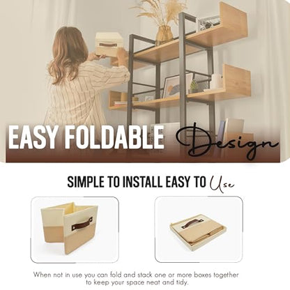 Greeting Card Organizer Box with 15 Dividers | Holds 150+ and Collapses When not in Use | Stylish Greeting Card Storage Box Organizer - style: Box with Dividers