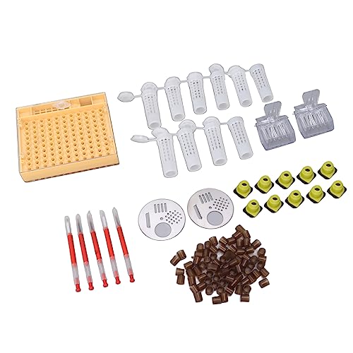 Pilipane Queen Bee Rearing Box Plastic Queen Rearing System Beekeeping Queen Bee Rearing Grafting Kit with 110 Cell Cups for Professional Beekeepers and Hobbyists