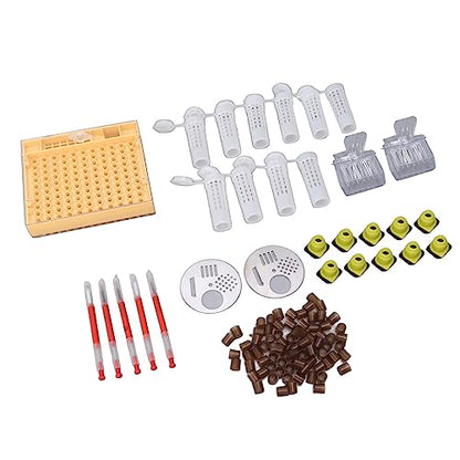 Queen Bee Rearing Kit | 110 Plastic Cell Cups for Beekeeping | Grafting - Included Queen Breeding System | Sturdy Beekeeping Tools & Supplies