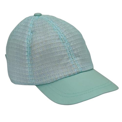 Three Layer Ventilated Beekeeping Veil in Round (3-Layer Hat, Aqua P-Cap) - color: Aqua P-CAP