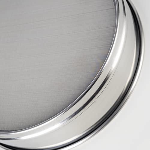 LABALPHA 800 Mesh Lab Sieves, #800 Mesh Test Sieve, 8'' Diameter, 304 Stainless Steel Wire Cloth (0.02mm) - size: 800 mesh (0.02mm)