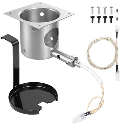 QuliMetal 304 Stainless Steel Fire Burn Pot and D2 Hot Rod Ignitor Kit for Traeger Pro 575 & 780, Ironwood 650 & 885, Silverton 620 & 810 Wood Pellet Grills with D2 Direct Drive and WiFIRE Technology - size: L1 Fire Burn Pot + D2 Hot Rod Ignitor