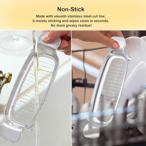 Butter Slicer Cutter & Cheese Cutter–Multi-Use Kitchen Tool for Evenly Slicing Butter Blocks, Cheeses, Eggs & Soft Fruits–Non-Stick，Compact & Portable for Home, BBQ, Camping（2 PACK) - color: 2 PACK