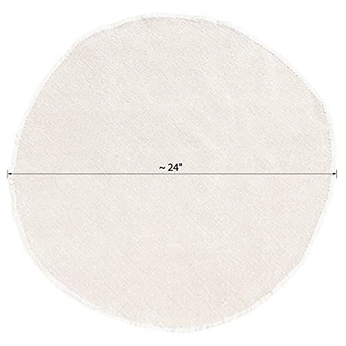 Traditional THAI Sticky Rice 24 Inch Round 6 Pack Reusable Cheesecloth, Grade 90 Triple Stitched Hem, Chef Quality, 100% Unbleached Cotton Fabric for Straining and Cooking - size: 24 IN