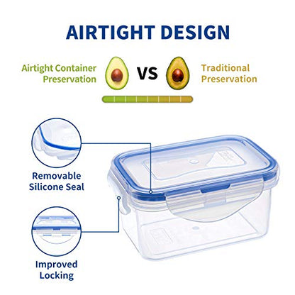 KIGI Multi-Pack Small Plastic Food Storage Containers Set, BPA-Free Plastic, Airtight Lids, Leakproof for Meal Prep, Snack & Lunch, Mini Bento Box, 6 oz / 0.75 Cup, 12 Piece Set - size: 0.75 cup (12-Piece)