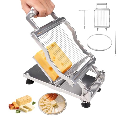 Commercial Cheese Slicer With Wire 6mm Cheese Cutter Butter Cutting Board Machine Aluminum Alloy Commercial Cheese Slicer with 316 Stainless Steel Wire Kitchen Cooking Baking Tool - size: 0.24"